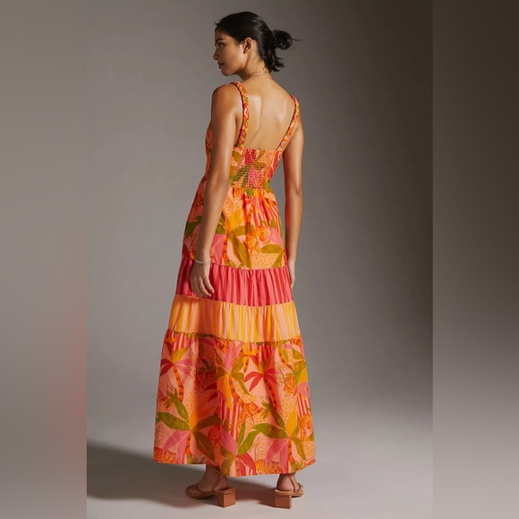 FARM Rio Vibrant Orange and Pink Maxi Dress - Picture 2 of 12